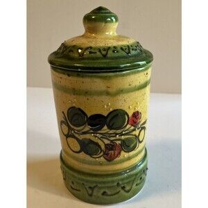 Ceramica DeEspana Candle Holder With Lid Hand Made Spain Majolica Design Signed